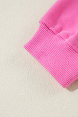 Bonbon Plain Drop Shoulder Crewneck Pullover Sweatshirt Sweatshirts & Hoodies JT's Designer Fashion