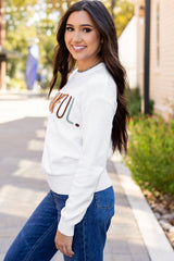 White Thankful Ivory Embroidered Sweater Sweaters JT's Designer Fashion