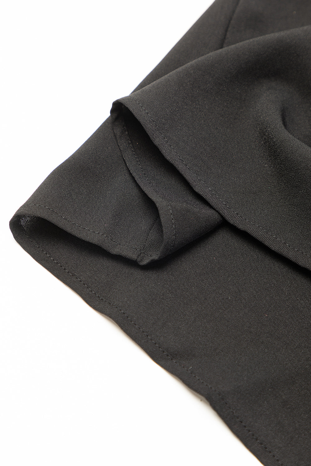 Black Ruffle Sleeve V Neck Frilled Shift Dress Mini Dresses JT's Designer Fashion