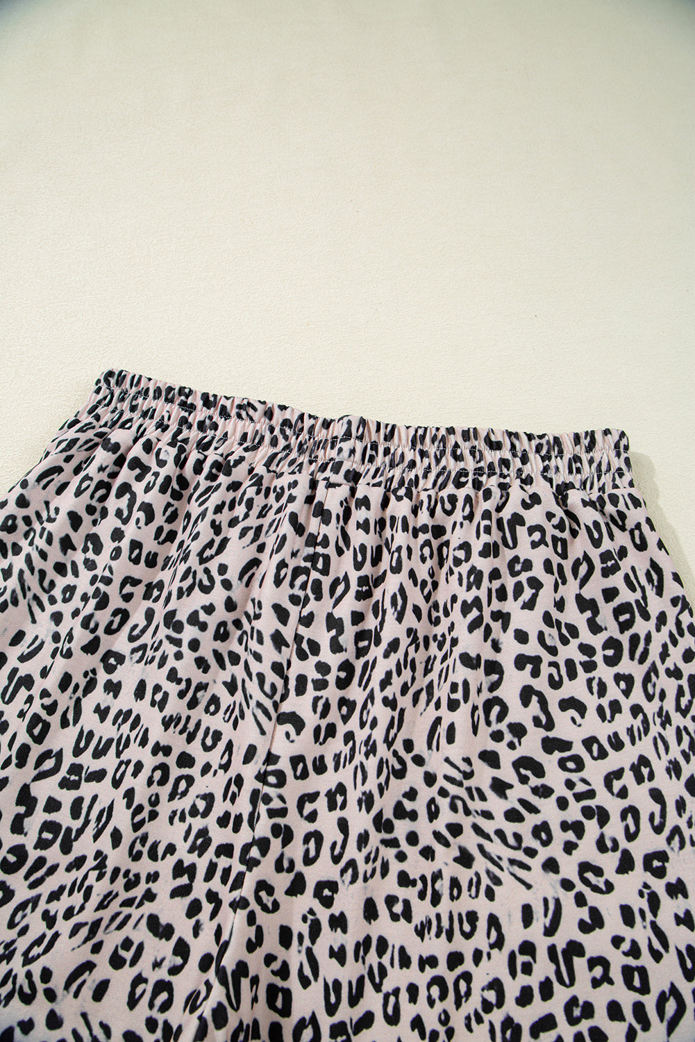 Brown Leopard Half Zipper Collared Ruffled Sleeve Top and Short Set Short Sets JT's Designer Fashion