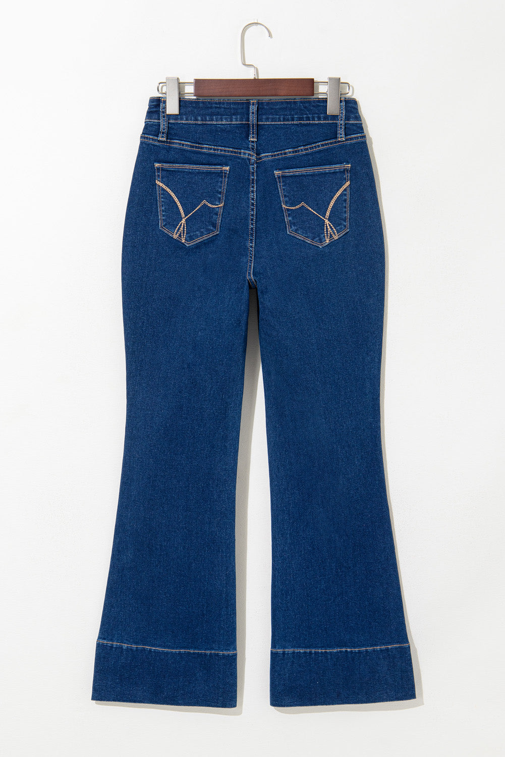 Sail Blue Center Seam Deep Wash Straight Jeans Jeans JT's Designer Fashion
