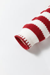 Red Stripe Chic Golden Button Cardigan Sweater Cardigans JT's Designer Fashion