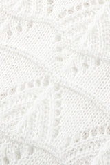 White Lightweight Buttoned Front Crochet Cardigan Cardigans JT's Designer Fashion