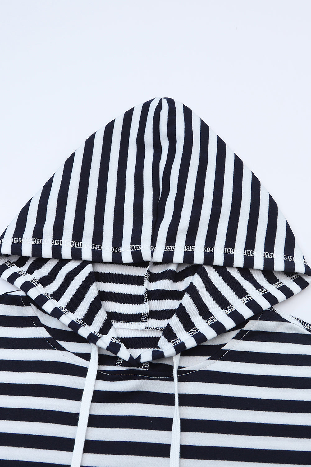 Stripe Kangaroo Pocket Drawstring Hoodie Sweatshirts & Hoodies JT's Designer Fashion