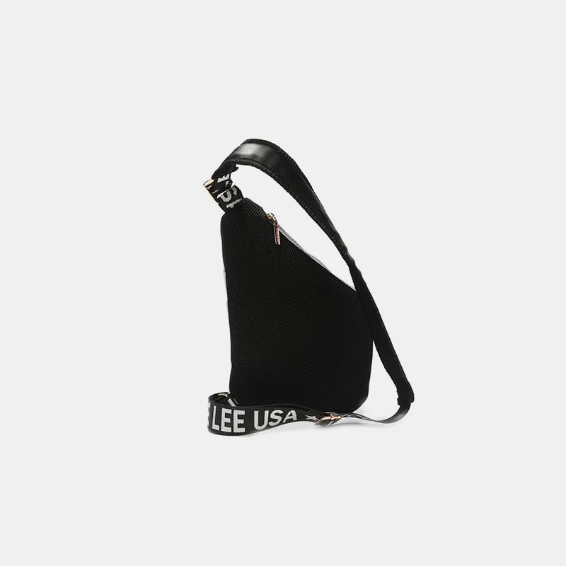 Nicole Lee USA Vegan Leather Leopard & Lip Pattern Crossbody Bag Bags JT's Designer Fashion