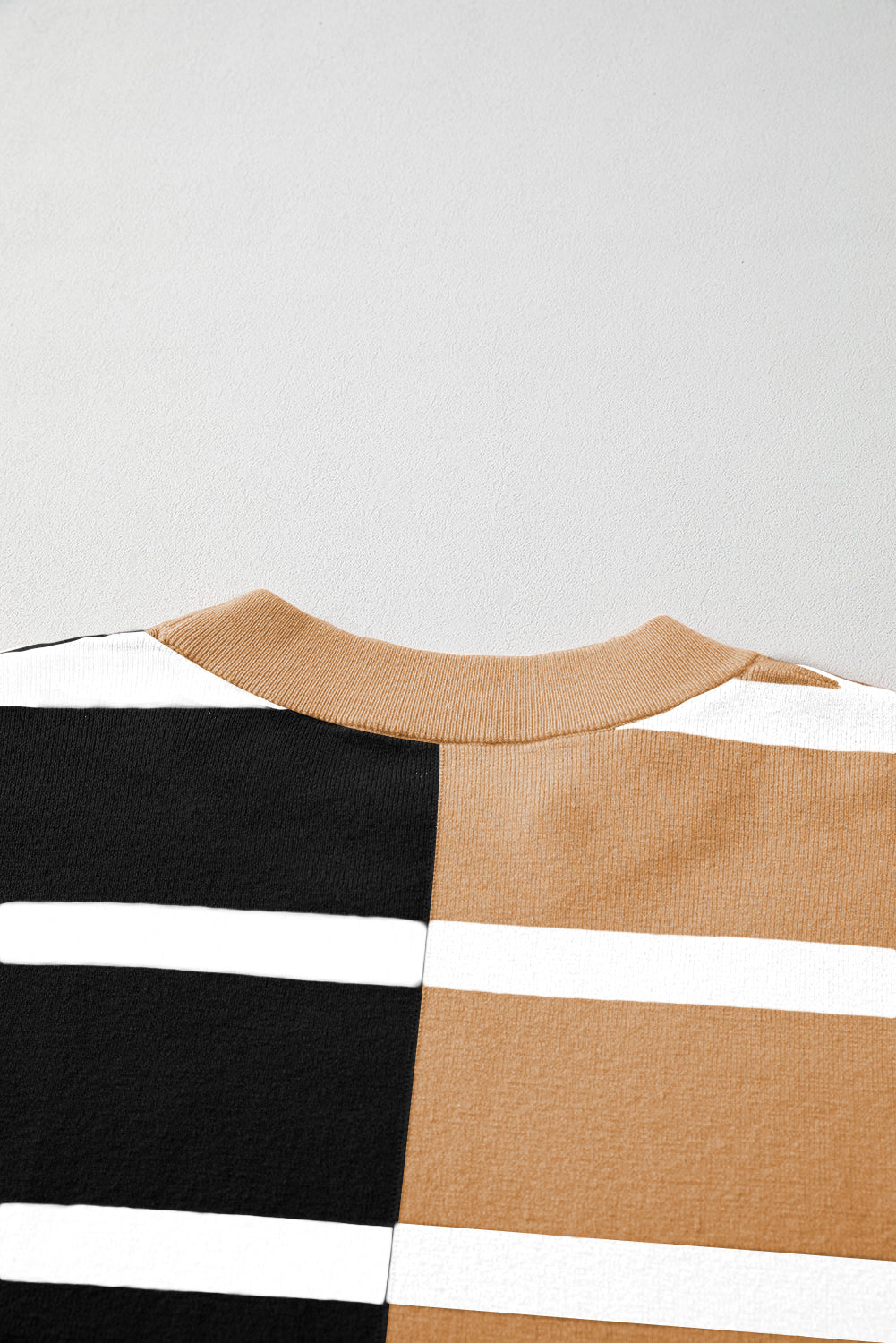 Light French Beige Colorblock Oversized Sweater Sweaters JT's Designer Fashion