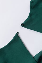 Sea Green Shirred Open Back Sweetheart Neck Ruffled Midi Dress Midi Dresses JT's Designer Fashion