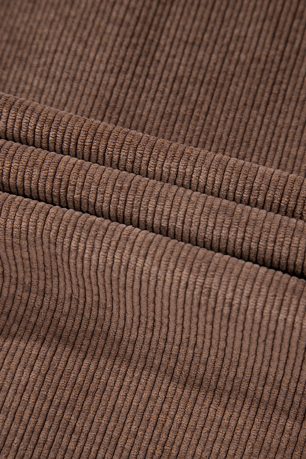 Chestnut Corduroy Flap Pocket Button Up Shacket Jackets JT's Designer Fashion