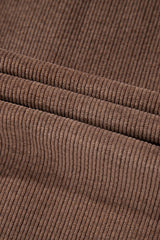 Chestnut Corduroy Flap Pocket Button Up Shacket Jackets JT's Designer Fashion