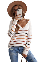 Multicolor Striped Knit Sweater Sweaters & Cardigans JT's Designer Fashion
