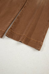 Breen Cropped High Rise Wide Leg Jeans Jeans JT's Designer Fashion