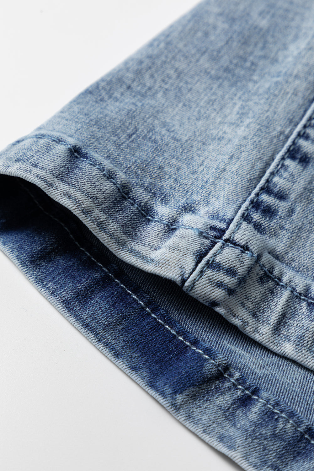 Ashleigh Blue Acid Wash Exposed Seam Drawstring Elastic Waistband Jeans Jeans JT's Designer Fashion