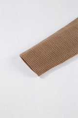 Dark Khaki Solid Color Corduroy Buttoned Long Sleeve Shacket Jackets JT's Designer Fashion