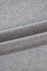 Light Grey Solid Color Loose Tunic Top and Slim Shorts Set Short Sets JT's Designer Fashion
