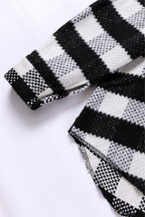 Black Plaid Textured Flap Pocket Shacket Plaid Shackets JT's Designer Fashion