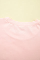 Light Pink Eyelet Lace Star Applique Plus Size T Shirt Plus Size Tops & Tees JT's Designer Fashion