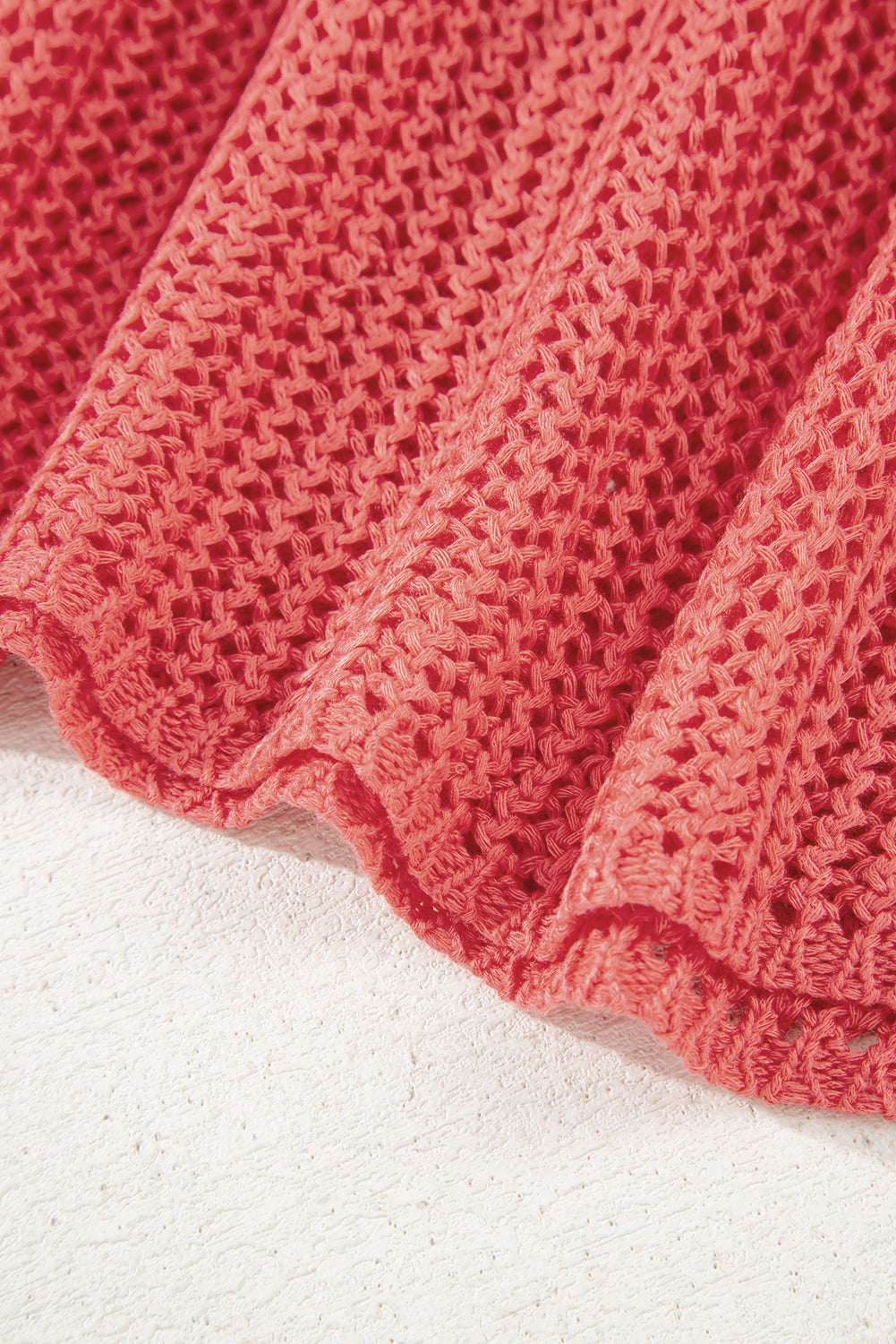 Coral Crochet Hollow-out Jumper Top Sweater Sweaters JT's Designer Fashion