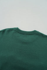 Blackish Green Pearl Beaded Merry Casual Sweater Sweaters JT's Designer Fashion
