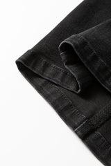 Black Button Fly Side Split High Waist Denim Midi Skirt Skirts & Petticoat JT's Designer Fashion