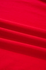 Fiery Red Varsity Striped Sleeve Drop Shoulder Sweatshirt and Short Set Short Sets JT's Designer Fashion
