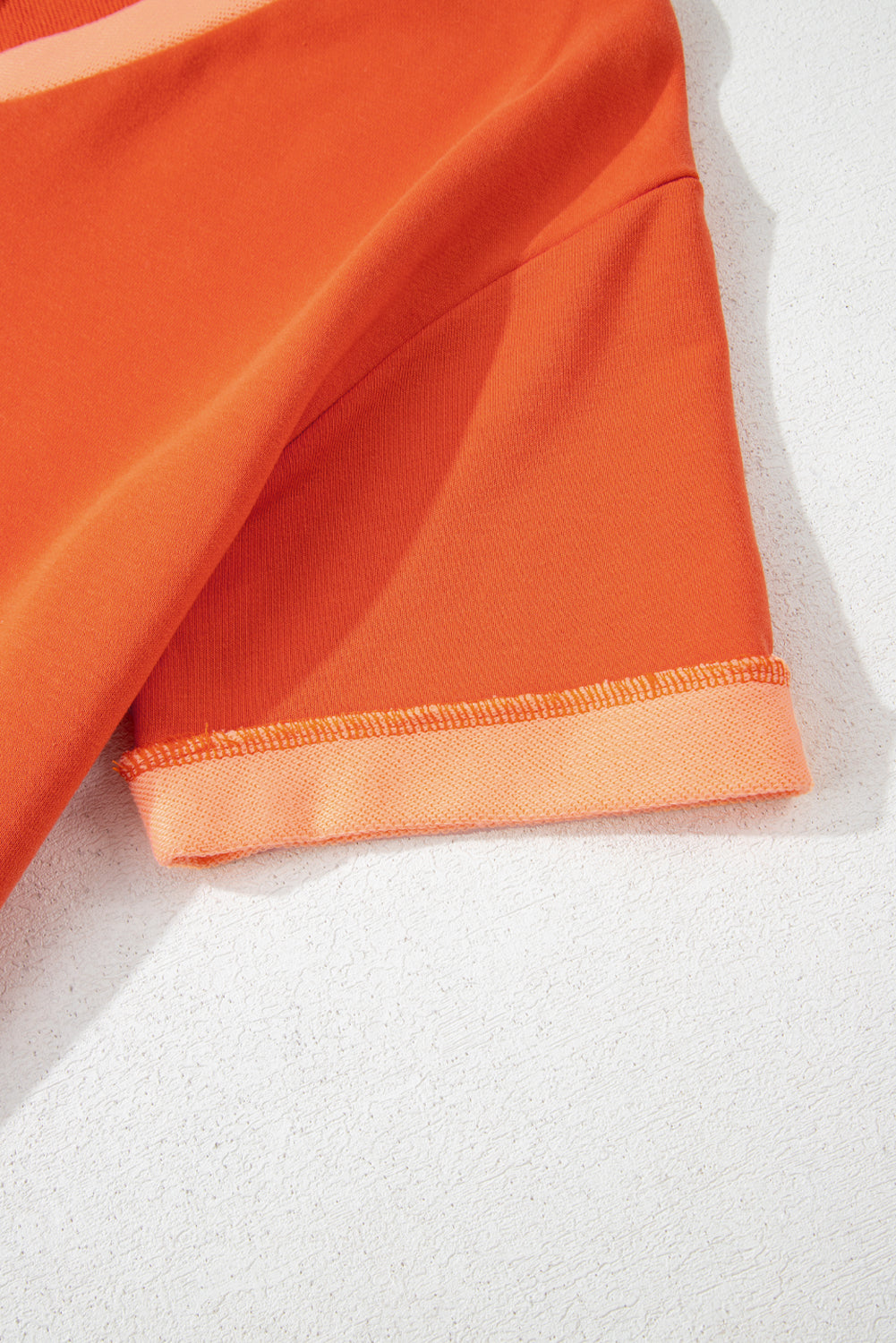 Russet Orange Two-tone Short Sleeve V Neck Patched Pocket Loose Romper Jumpsuits & Rompers JT's Designer Fashion