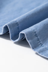 Beau Blue Casual Wide Slit Leg High Waist Loose Plus Size Jeans Plus Size Bottoms JT's Designer Fashion