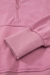 Valerian Quarter Zip Stand Neck Kangaroo Pocket Sweatshirt Sweatshirts & Hoodies JT's Designer Fashion