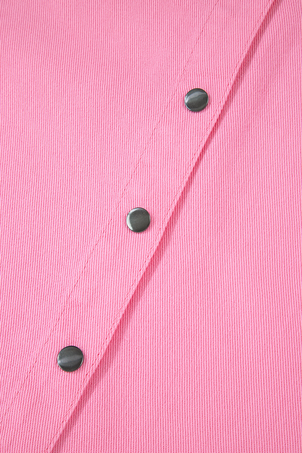 Bonbon Pearl Beaded Raw Hem Button Up Denim Jacket Denim Jackets JT's Designer Fashion