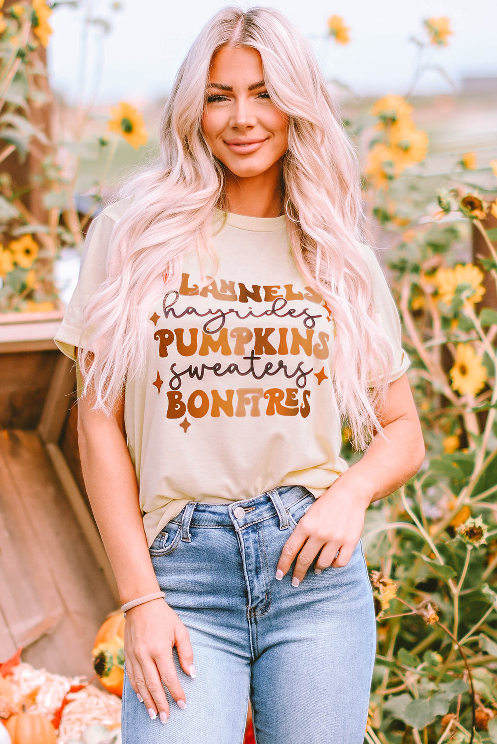 Khaki Flannels Hayrides Pumpkins Sweaters Bonfires Tee Graphic Tees JT's Designer Fashion