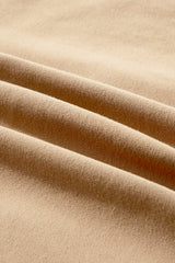 Parchment Fleece Lined Half Zipper Kangaroo Pockets Loose Hoodie Sweatshirts & Hoodies JT's Designer Fashion