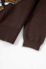 Coffee Western Howdy Boot Graphic High Neck Sweater Sweaters JT's Designer Fashion
