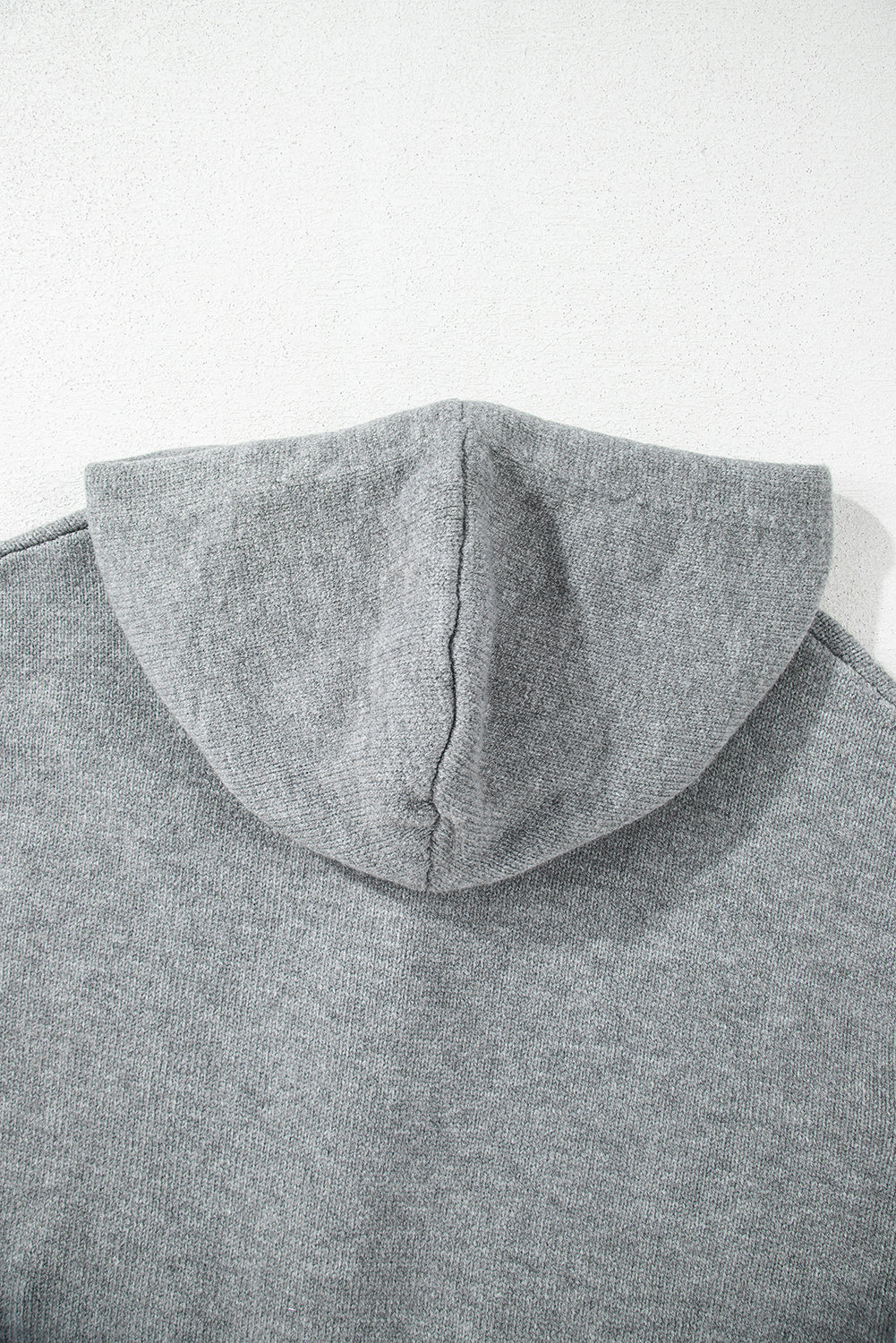 Medium Grey Drawstring Hooded Button Up Drop Shoulder Sweater Cardigan Cardigans JT's Designer Fashion