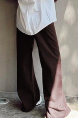 Coffee Loose Straight High Waist Solid Color Jeans Jeans JT's Designer Fashion