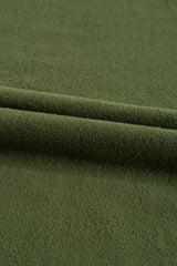 Moss Green Fleece Lined Half Zipper Kangaroo Pockets Loose Hoodie Sweatshirts & Hoodies JT's Designer Fashion