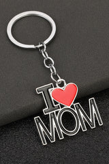 Black I LOVE MOM Keychain Other Accessories JT's Designer Fashion
