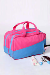 Bonbon Color Block Multi Zip Pocket Portable Yoga Bag Makeup Bags JT's Designer Fashion