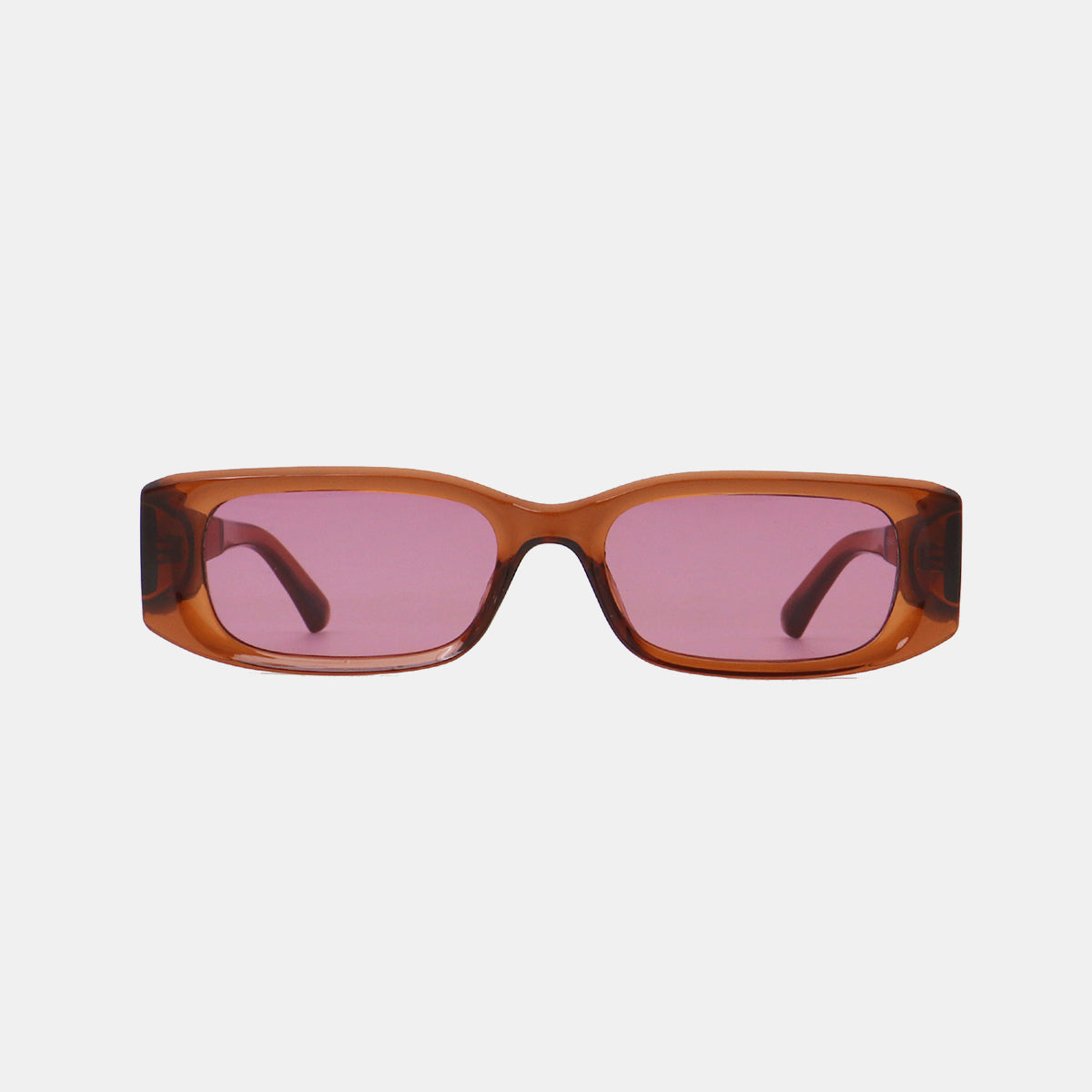 Polycarbonate Frame Rectangle Sunglasses Caramel One Size Home Accessories JT's Designer Fashion