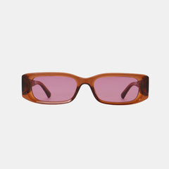 Polycarbonate Frame Rectangle Sunglasses Caramel One Size Home Accessories JT's Designer Fashion