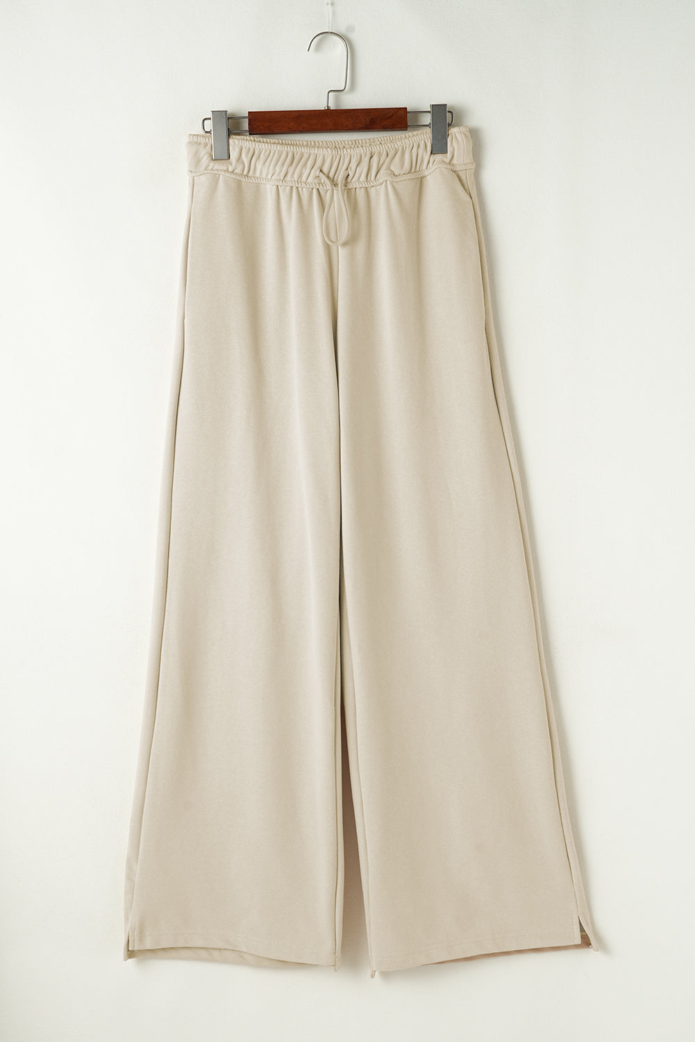 Apricot Loop Drawstring Casual Wide Leg Pants Pants & Culotte JT's Designer Fashion