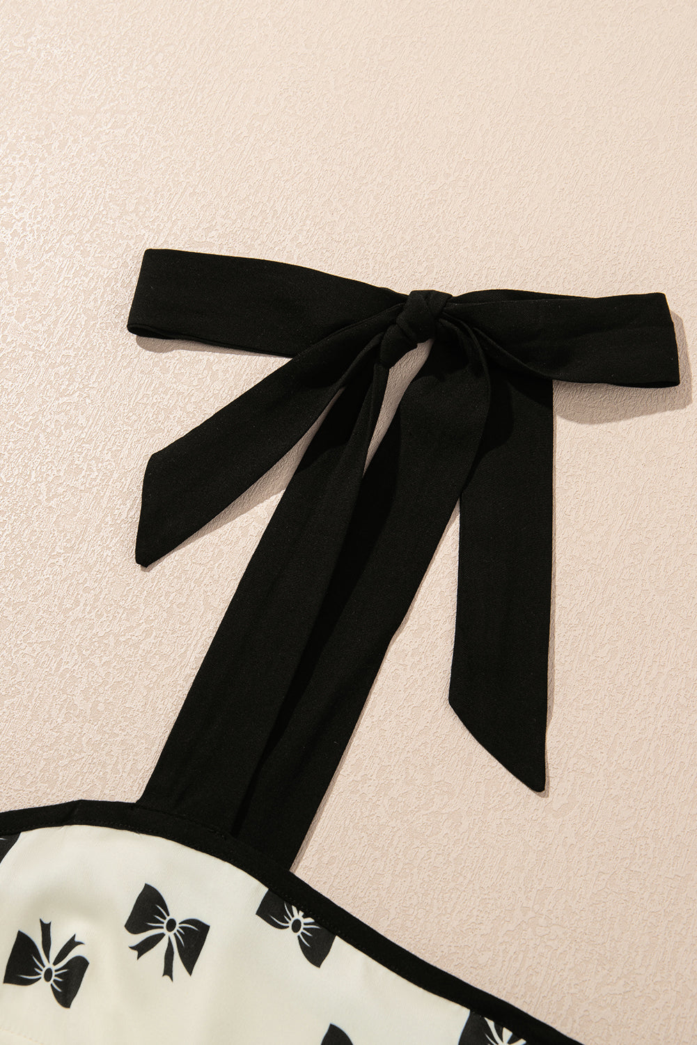 White Bow Knot Color Contrast Trim Knotted Shoulder Mini Dress Mini Dresses JT's Designer Fashion