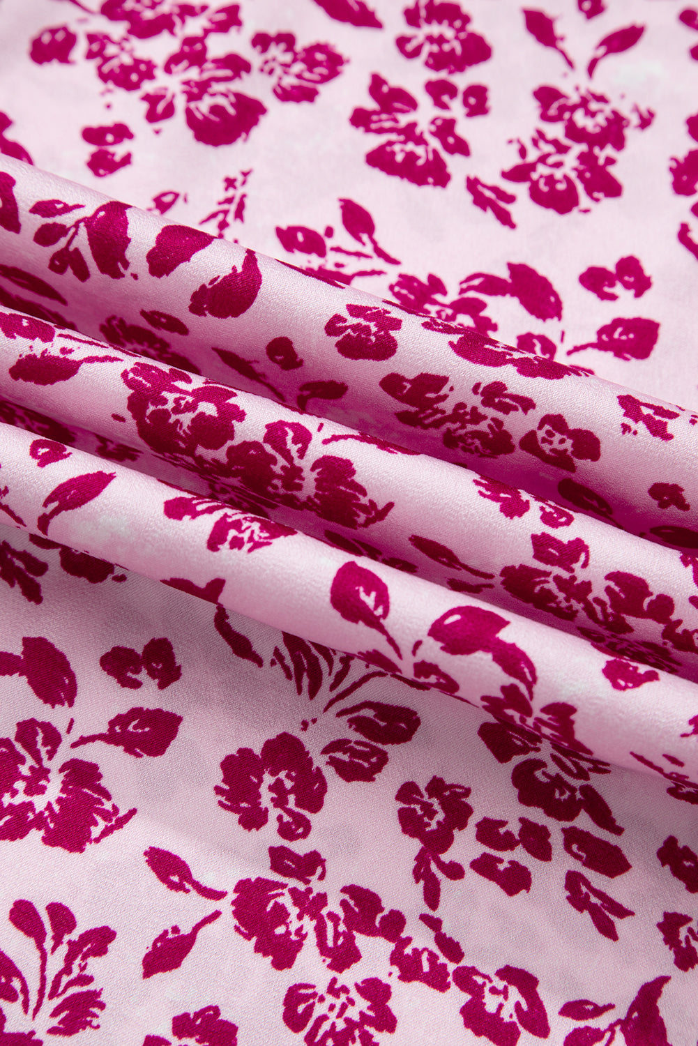 Pink Floral Cutout Back Empire Waist Sleeveless Long Dress Maxi Dresses JT's Designer Fashion