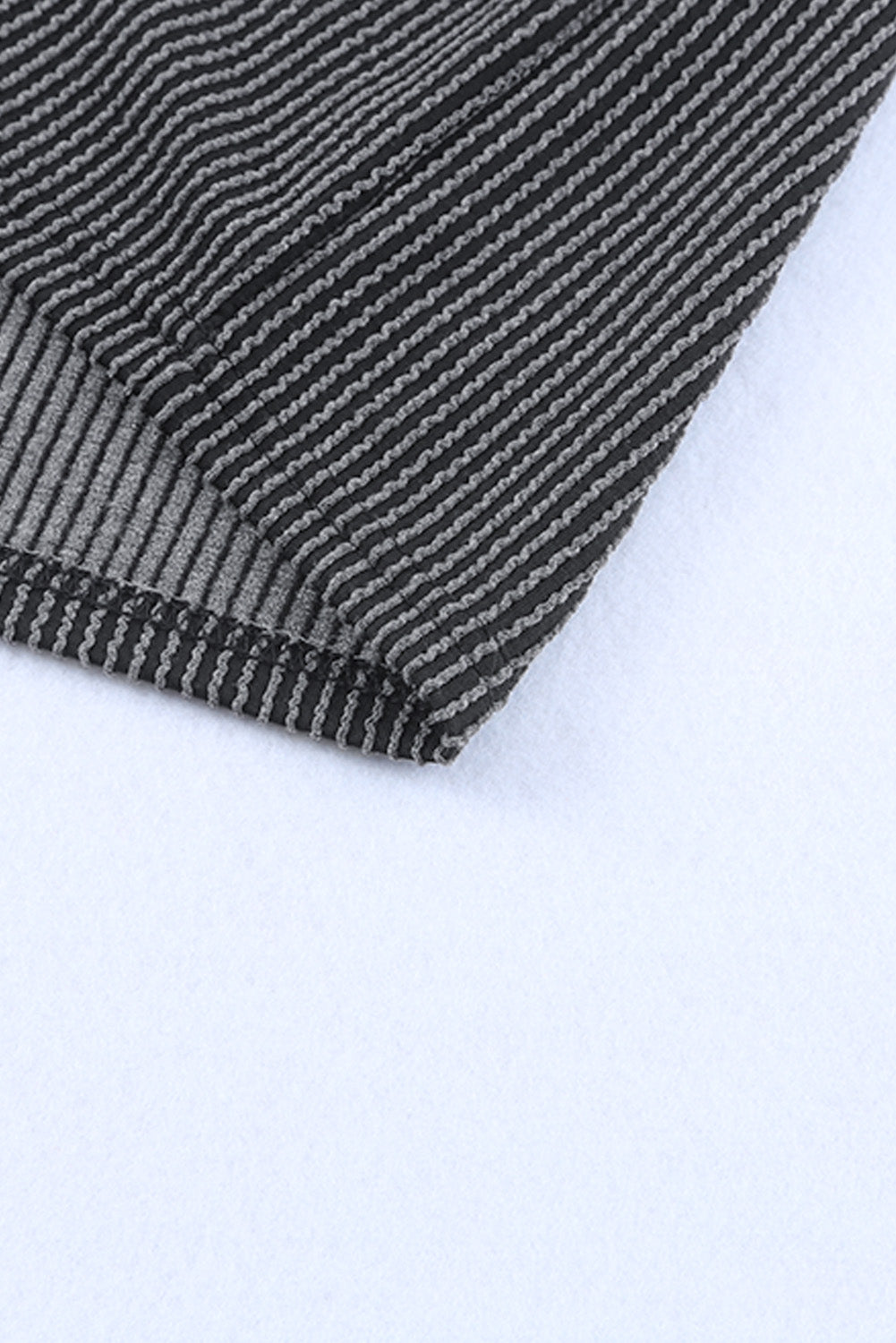 Gray Striped Ribbed Knit T-shirt Shift Dress T Shirt Dresses JT's Designer Fashion