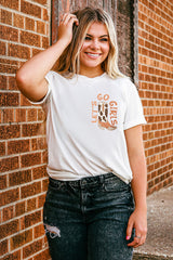 White Double-Side Cowboy Hat & Boots Graphic Tee Graphic Tees JT's Designer Fashion