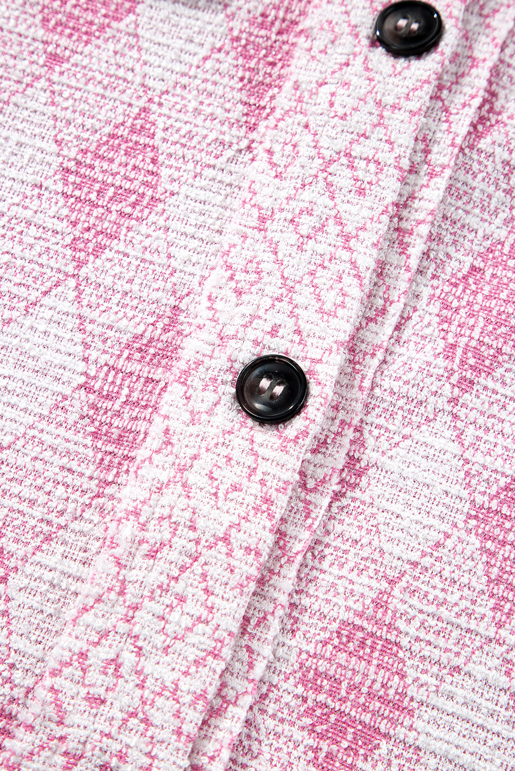 Delicacy Geometric Print Textured Flap Detail Shacket with Pocket Jackets JT's Designer Fashion