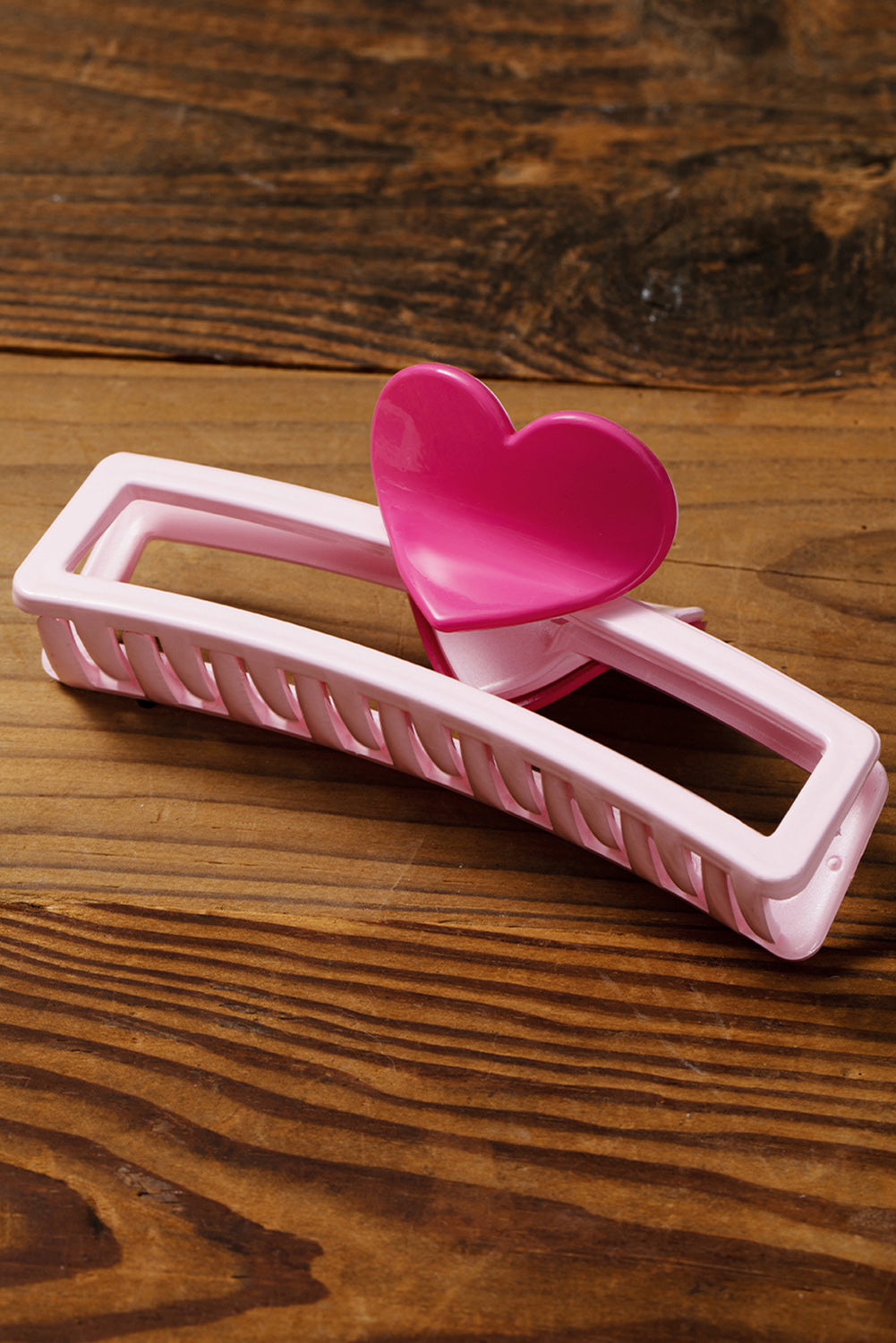 Pink Valentines Minimalist Heart Design Hair Claw Headwear JT's Designer Fashion