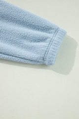 Myosotis Collared Zipper Drop Shoulder Fleece Sweatshirt Sweatshirts & Hoodies JT's Designer Fashion