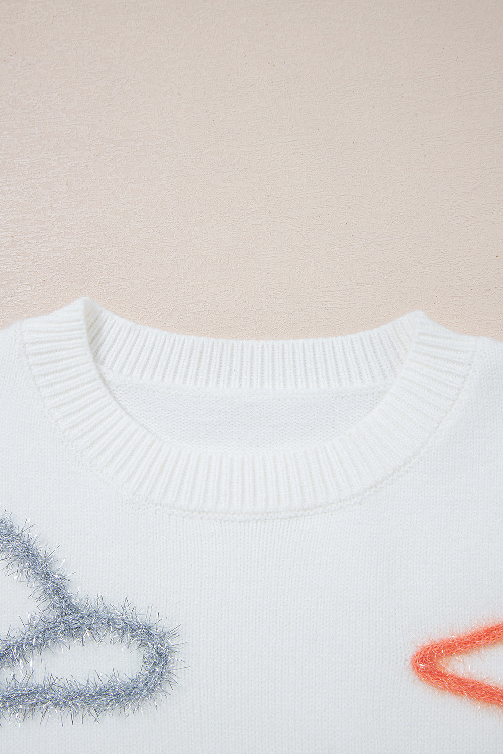 White Tinsel Western Boots Horseshoe Star Knit Crew Neck Sweater Sweaters JT's Designer Fashion