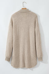 Jet Stream Collared Drop Shoulder Button Up Cardigan with Pocket Cardigans JT's Designer Fashion