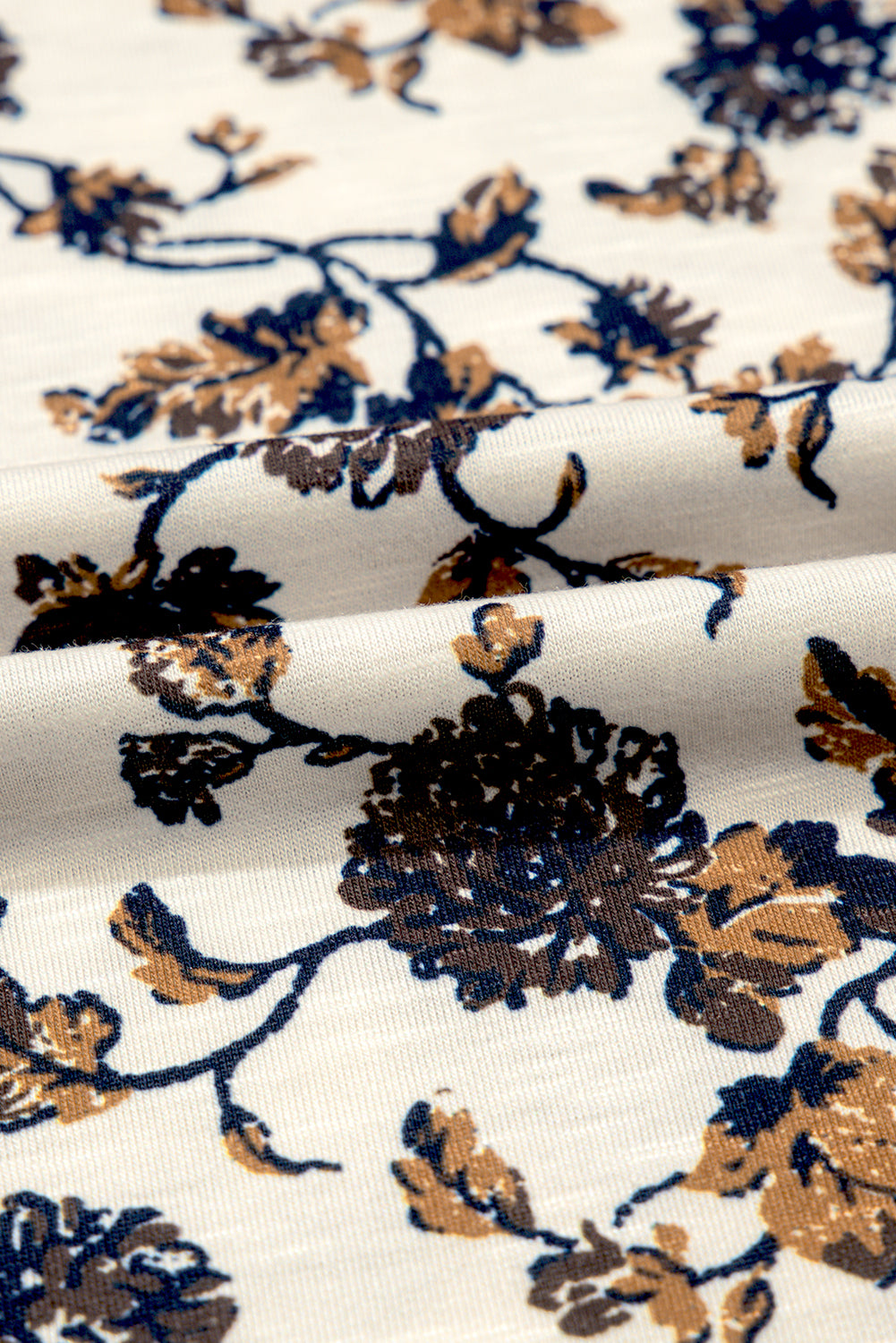 White Floral Frilly Blouse with Lace Up Blouses & Shirts JT's Designer Fashion