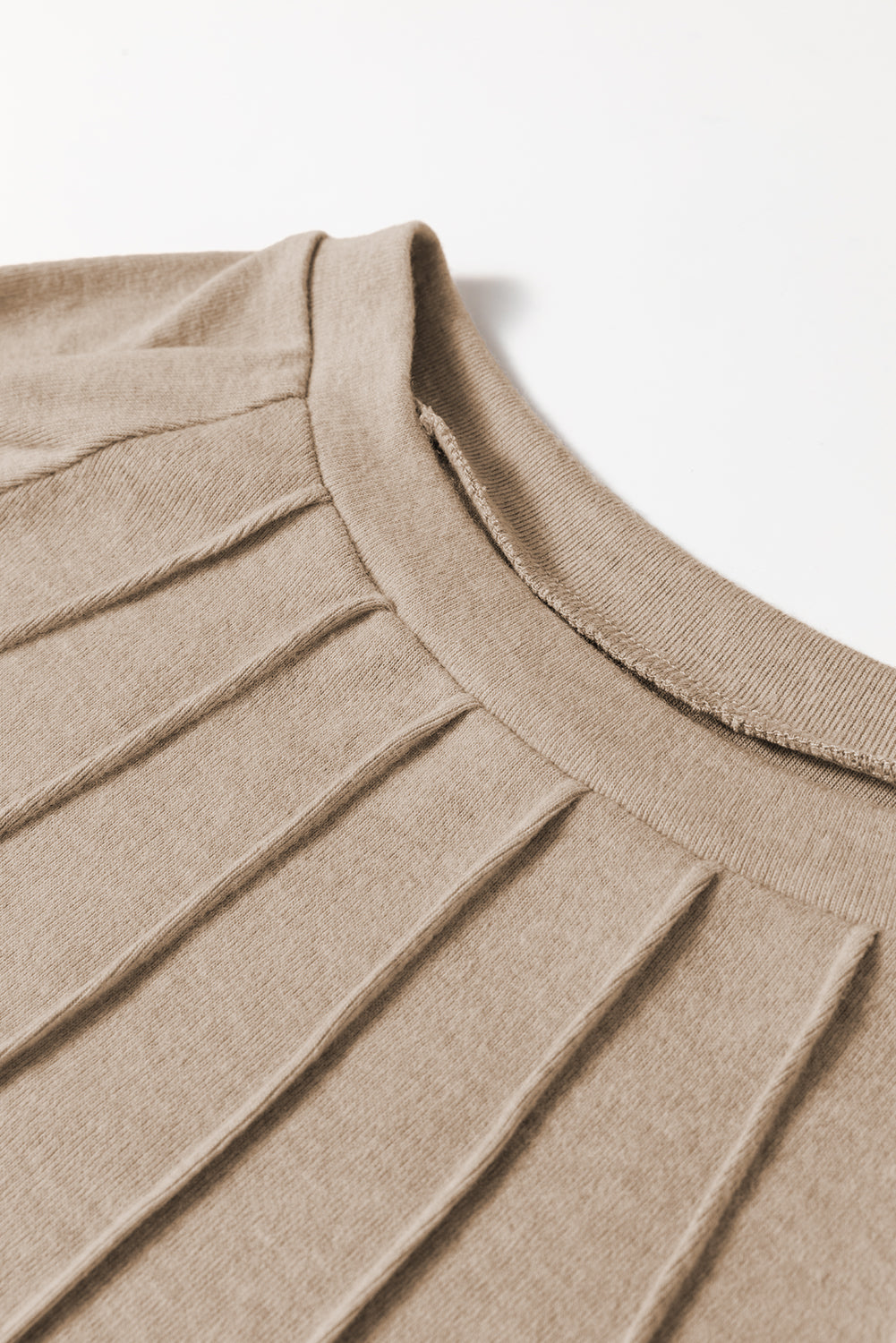 Parchment Seam Detail Lace Contrast Cuffs Raglan Sleeve Top Long Sleeve Tops JT's Designer Fashion